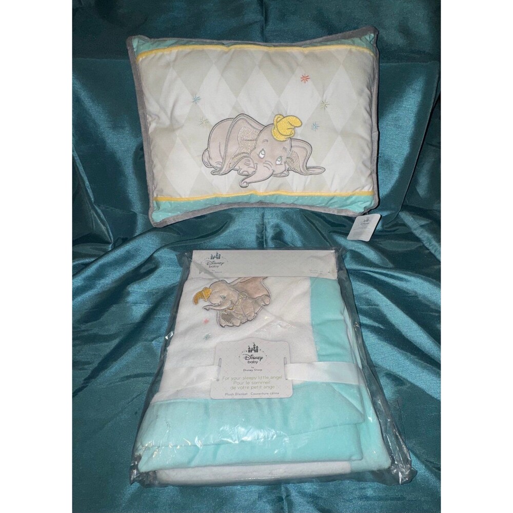 Disney baby dumbo pillow w/matching baby blanket - NEW!!!